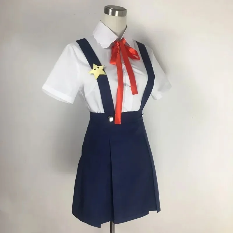 Фото Костюм для косплея по аниме Bakemonogatari Monstory Series Hachikuji Mayoi 894, синяя юбка на бретелях, женский, кавайный, сексуальный, для Хэллоуина, Ny99U №4