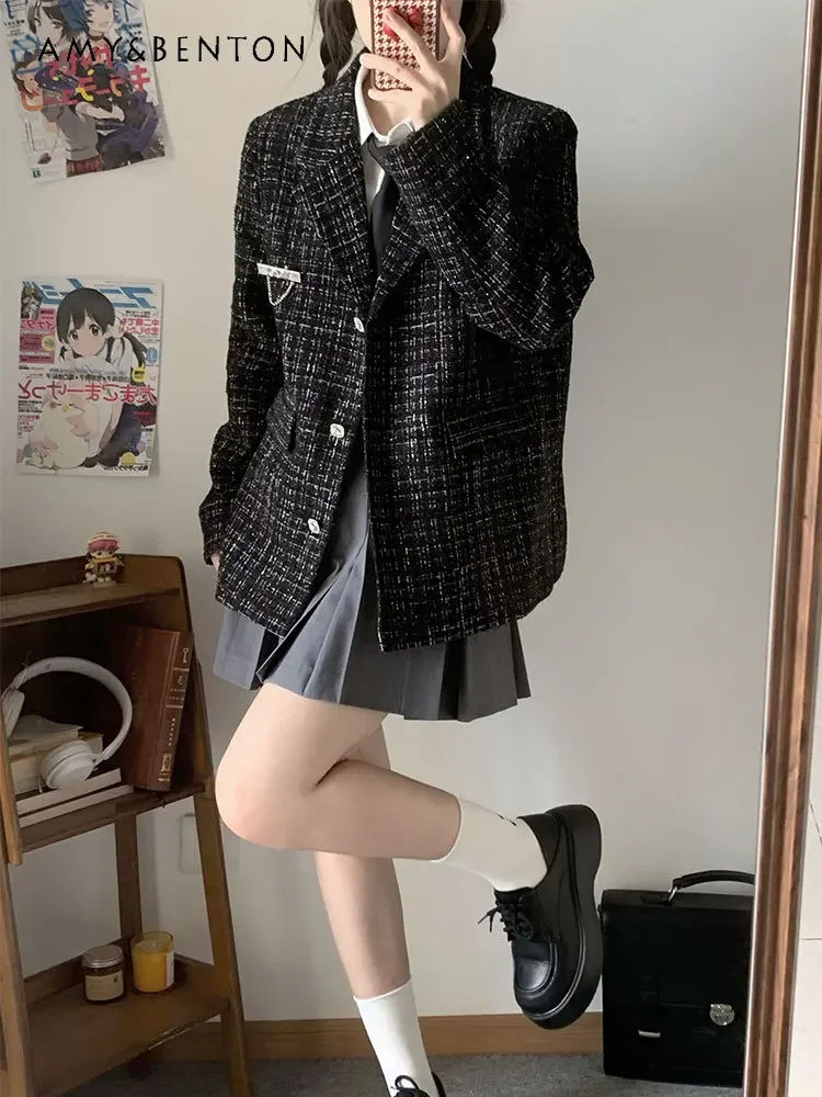 Новинка 2024 японский Блейзер JK Uniform с оригинальным дизайном элегантный черный
