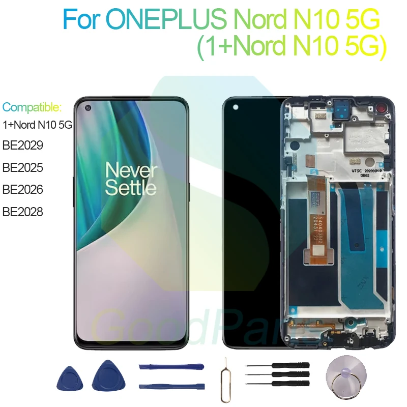 Для ONEPLUS Nord N10 5G экран дисплей Замена 2400*1080 BE2025/6/8/9 1 + ЖК сенсорный дигитайзер