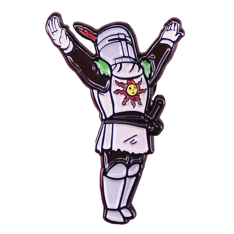 

Knight of the Sun Darkness Enamel Brooch Pin Brooches Lapel Pins Badge Denim Jacket Jewelry Accessories Fashion Gifts