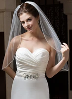 handmade custom bridal wedding veil pearl boho short bespoke veil single