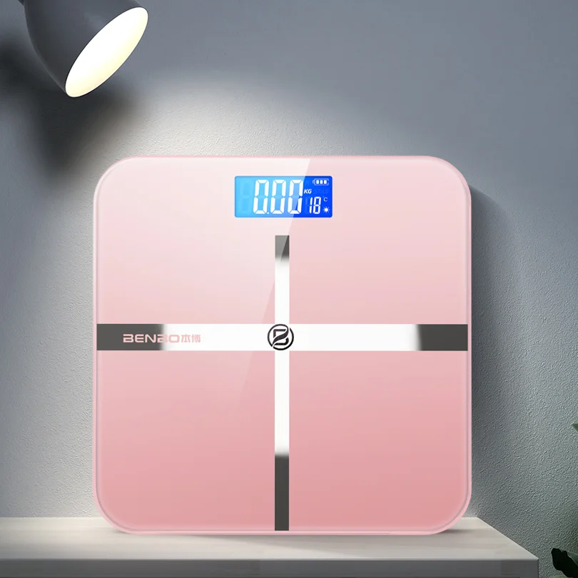 

Small Digital Scale Electronic Precision Weighing Cute Glass Scales Body Fat Bathroom Pese Personne Household Products DF50TZC