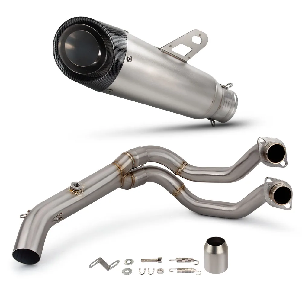 

Полный комплект выхлопной системы мотоцикла для Kawasaki Ninja 650 Z650, глушитель для проекта передней трубы из нержавеющей стали