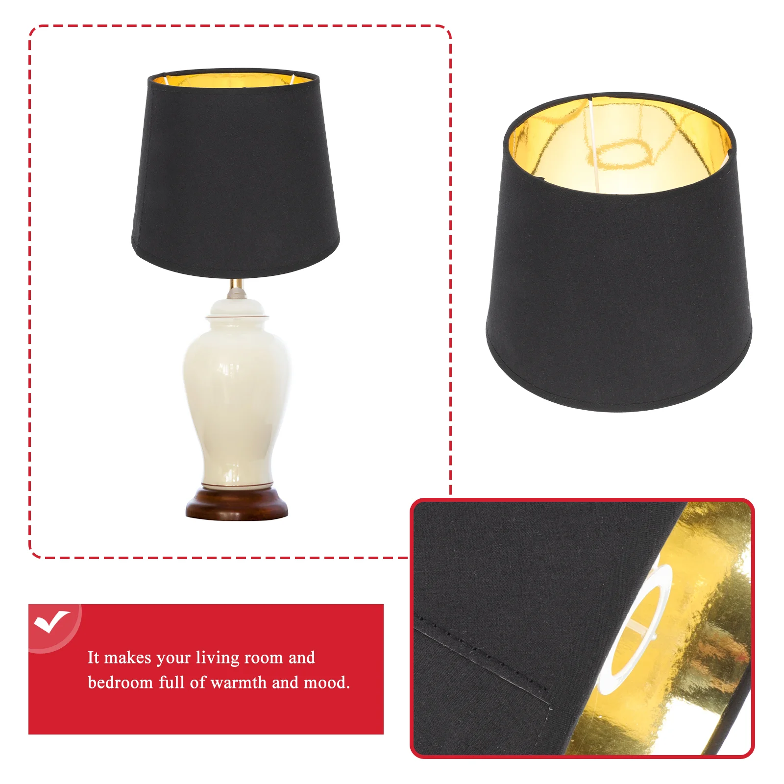 Фонарь для пола с тканевым барабаном |