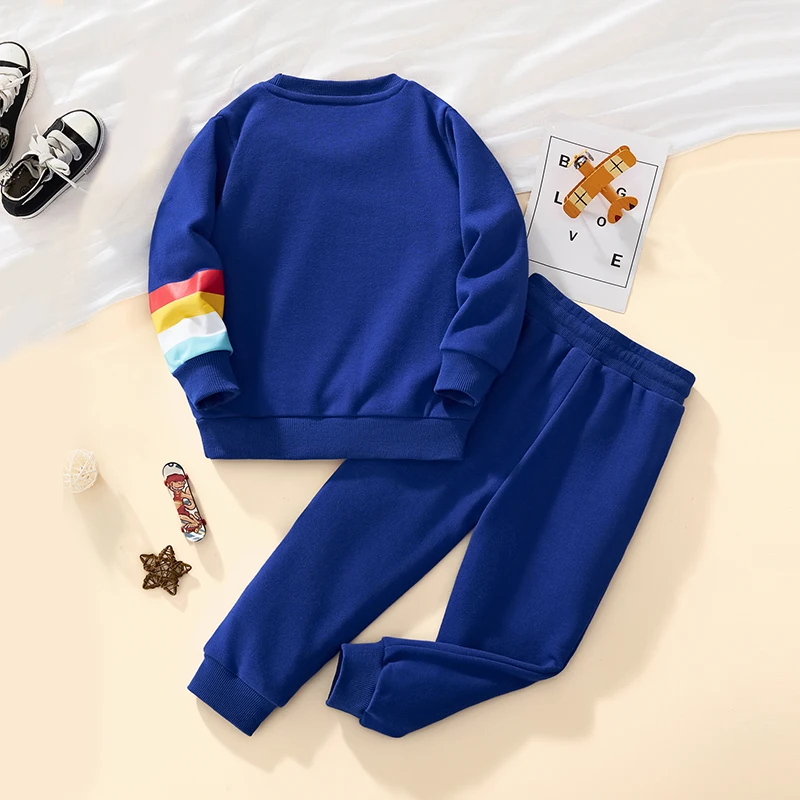 2 шт. детский хлопковый свитер и штаны для мальчиков