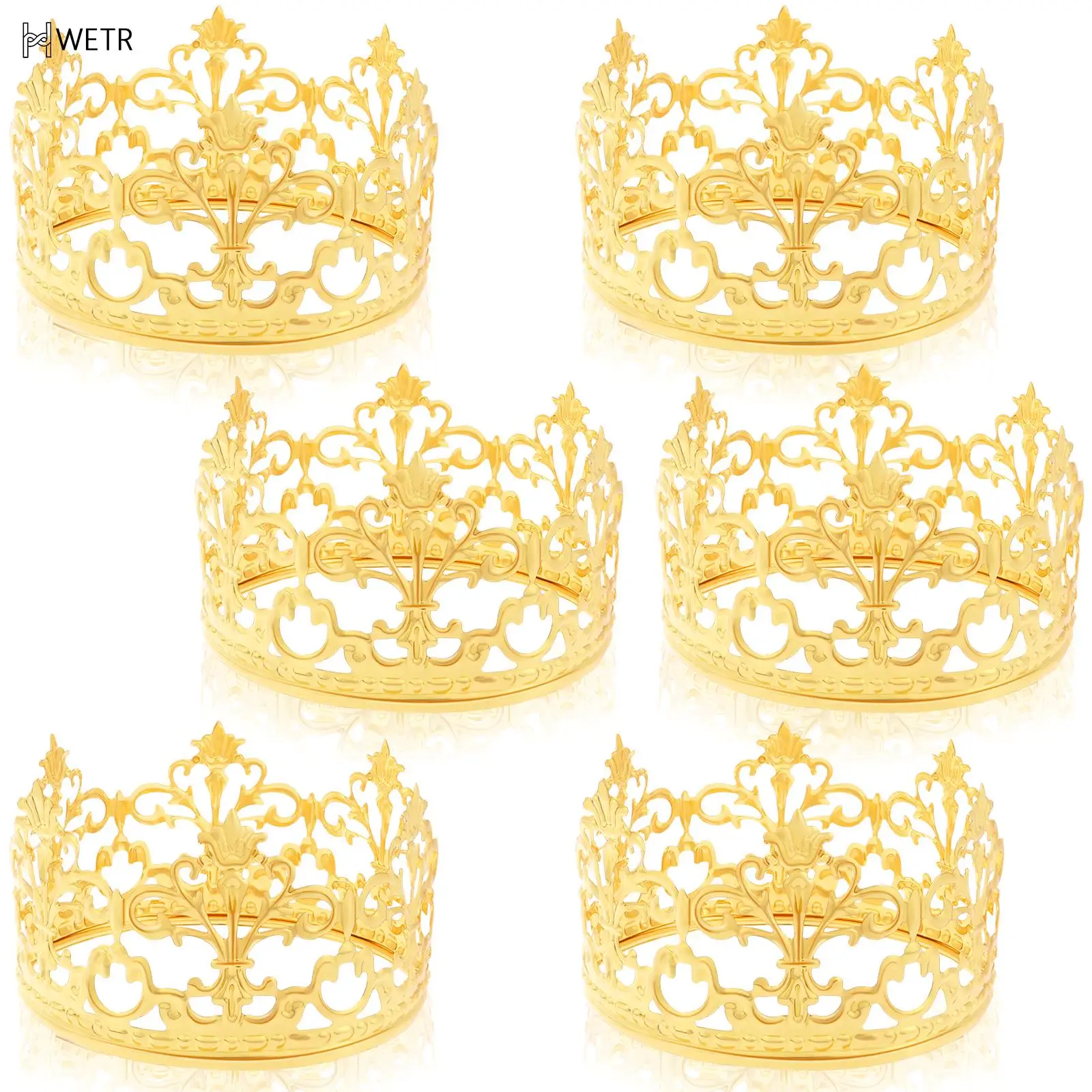 Женские винтажные тиары золотистые металлические головные уборы в форме короны