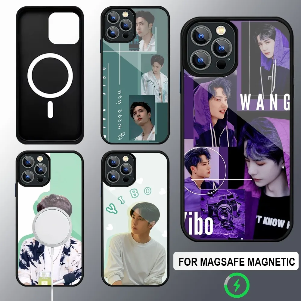 Чехол для телефона Actor W-Wang YiBo Чехлы беспроводной зарядки Magsafe IPhone 16 15 13 12 11 14 Pro Max Mini