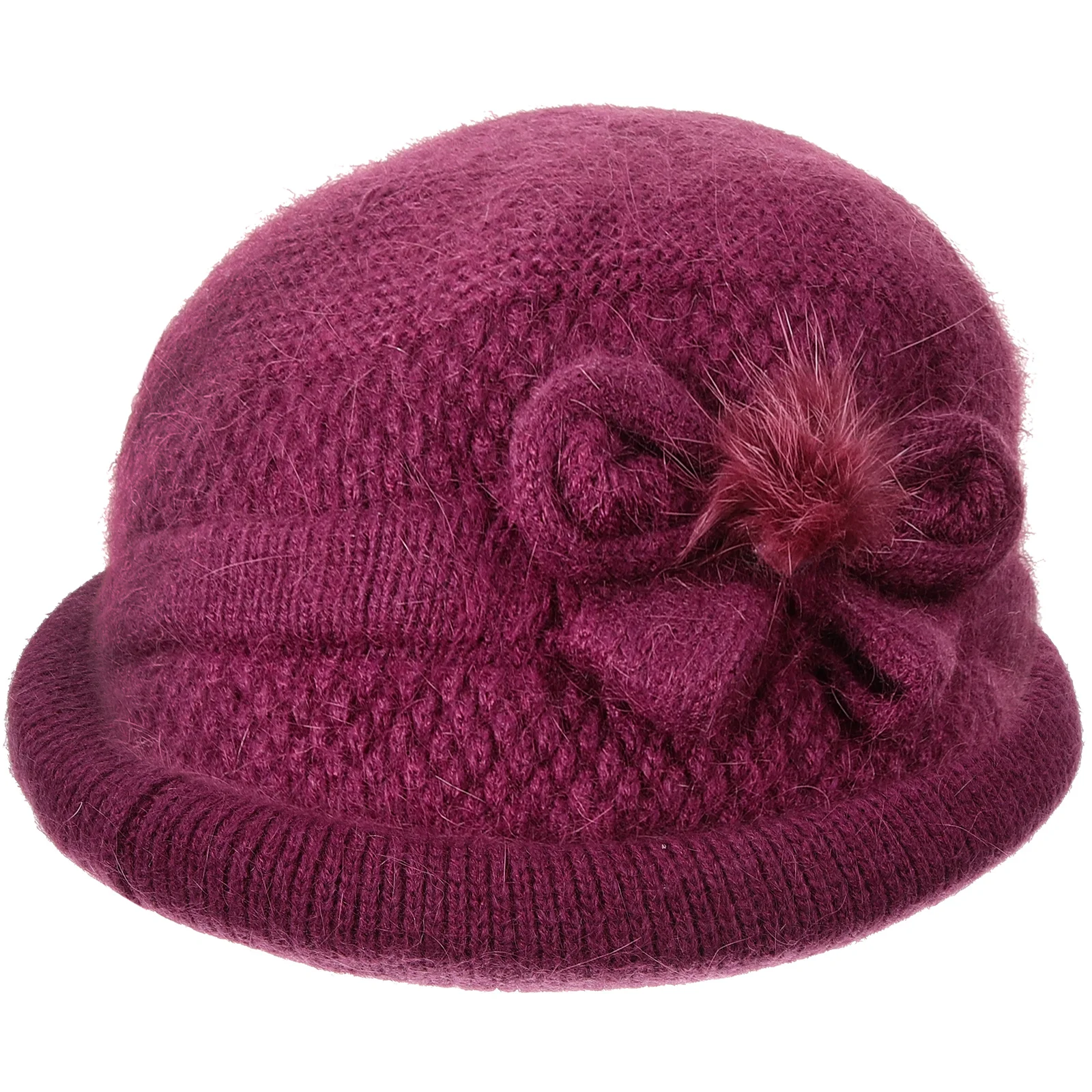 

Warm Hat Outdoor Protection Hat Women Beanie Hat Knitted Hat Vintage Bucket Round Brim Hat