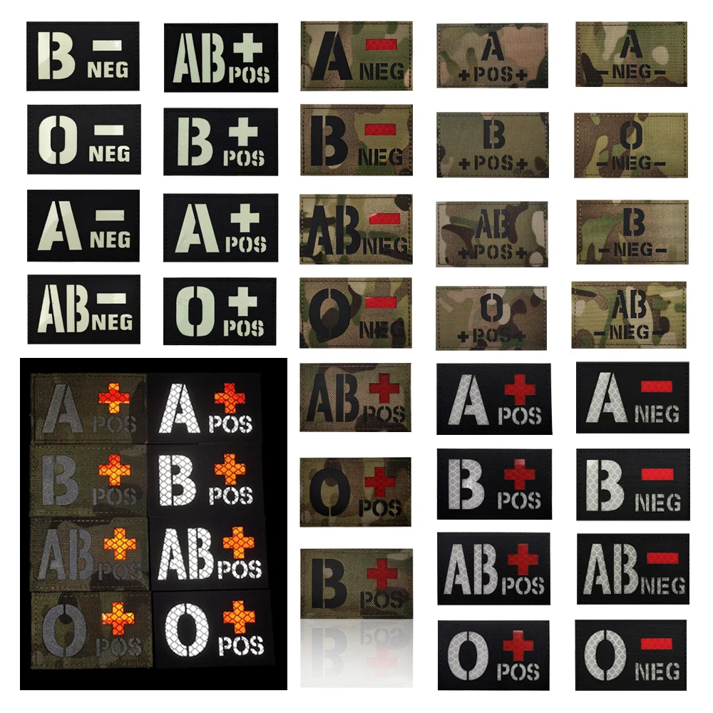 Аксессуар для уличной сумки значок IR светящийся лазерный вырез 8x5 см Тип крови A
