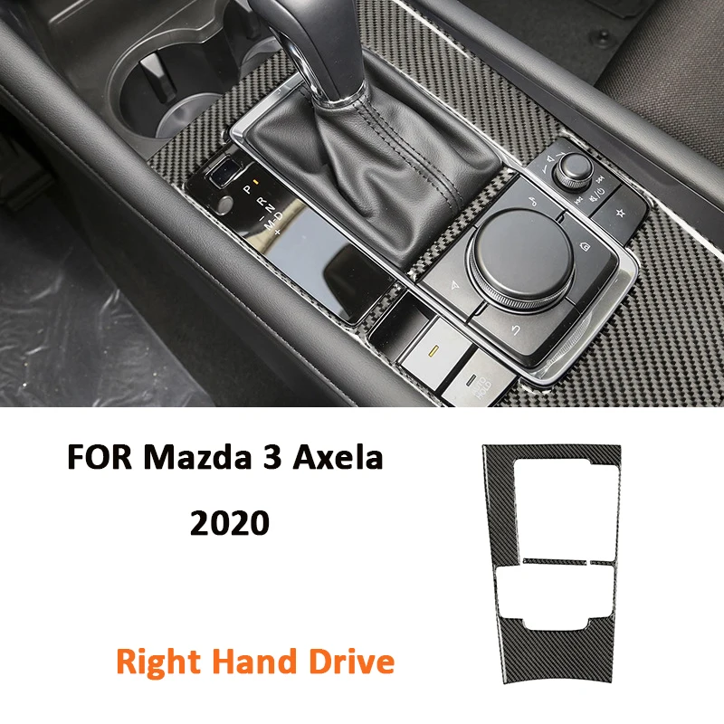 

Для Mazda 3 Axela 2020 карбоновая Автомобильная центральная консоль переключатель передач Панель рамка отделка крышка декоративная наклейка автомобильные аксессуары