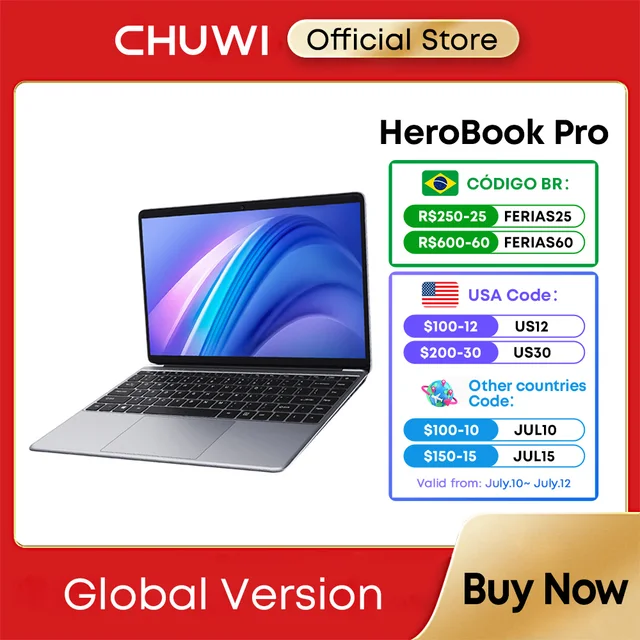 CHUWI HeroBook Pro 14.1" FHD Display Intel Celeron N4020 Dual-core 6GB RAM 128GB ROM Windows 11 Laptop with Full Size Keyboard 1
