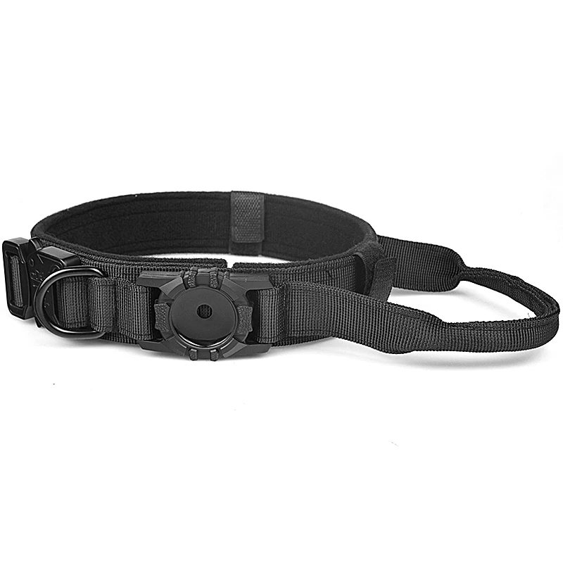 

Hot-selling custom nylon tactical airtag dog collar medium and large dog training pet collar