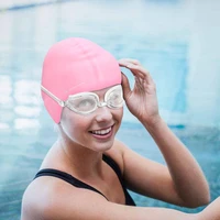 swimming cap swimming goggles silicone swim cap anti fog uv protective goggles for adult nose clip ear plugs sets included