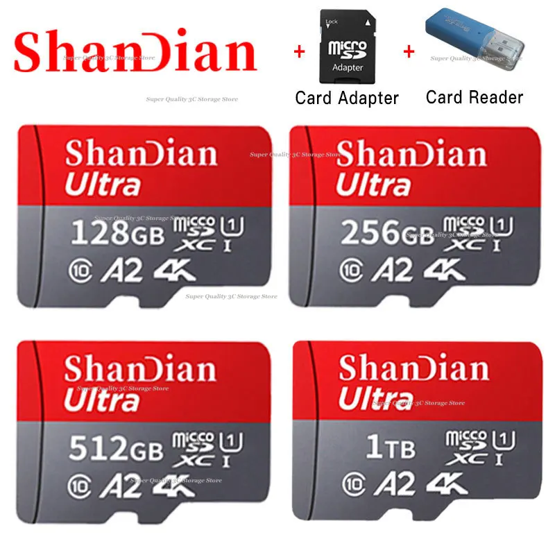 

1TB Micro Memory SD Card 2TB 256GB High Speed SD Card SD/TF Flash Card 512 GB Memory Card for Phone Cameras MP3/MP4 Player