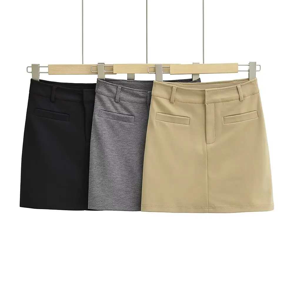 

Spring and summer women's new arrivals solid color A-line skirt fashion package hip skirt OL professional skirt