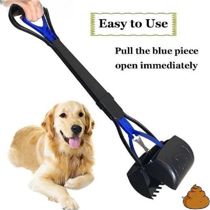 

Pet Pooper Scooper for Dog Jaw Clamp Heavy Duty Long Handle Poop Scooper for Large Medium Small Dog Cat for Grass Gravel Pick Up