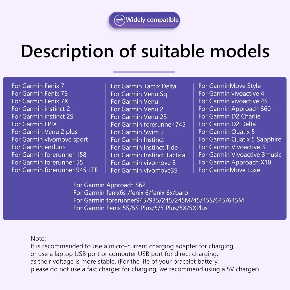 Зарядный кабель Garmin Fenix 7/7S/7X/6/6S/6X/5 5S/5X Vivoactive Venus 2/3