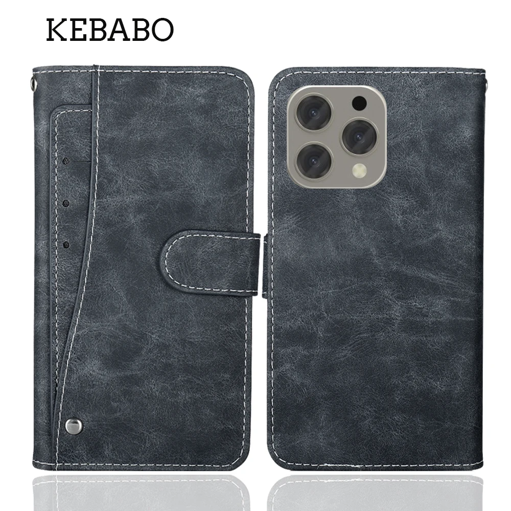 Фото Кожаный кошелек Doogee N55 S Punk Pro, модный роскошный защитный чехол на заказ, кошелек для карт, стиль книги №1