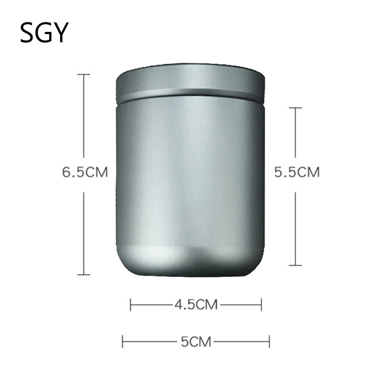 

Mini Pill Organizer Box Tea Storage Tank Round Metal Stash Jar Portable Tobacco Storage Tins Airtight Herb Containers