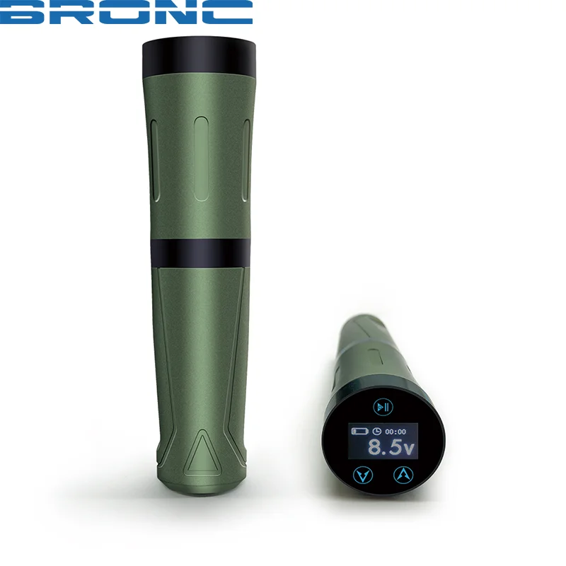 

BRONC STAVES Professional Wireless Tattoo Machine Pen Strong Coreless Swiss Motor Lithium Battery for Tattoo Artist
