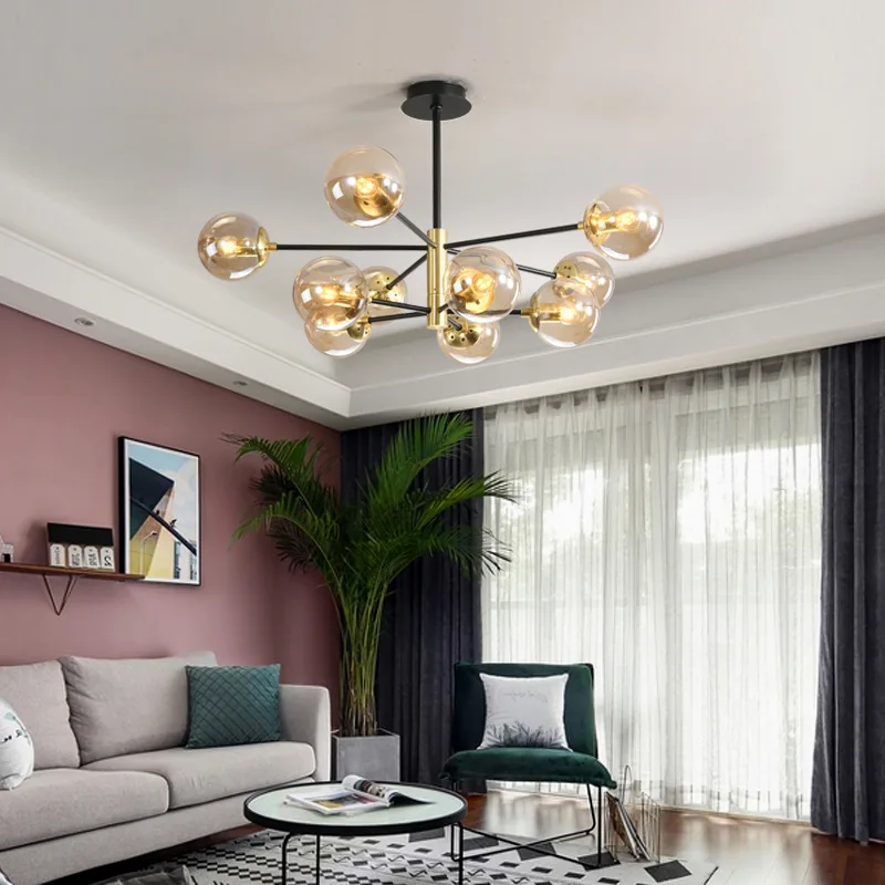 

Post Modern LED Chandelier Luxury Minimalist Glass Balls Pendant Lamp Home Decorate Living Dining Room Hanging Lights Fixtures