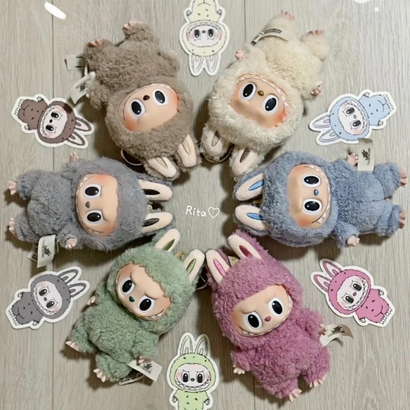 Labubu Exciting Macaron Series Виниловое лицо Mystery Box Hand Do Tide Play Плюшевая кукла Игрушки Модель