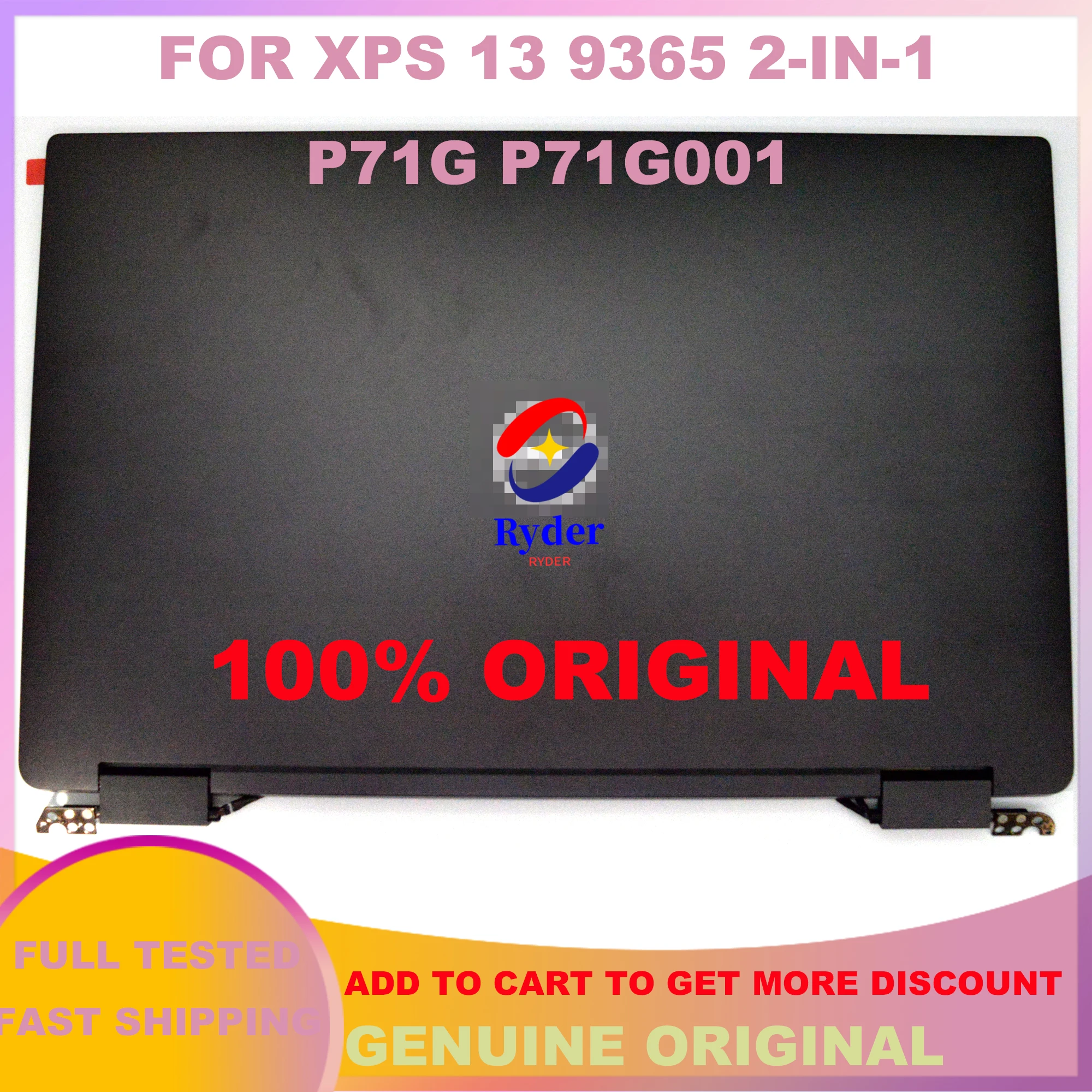 Оригинальный сенсорный ЖК-экран FHD QHD 13 3*3200 для Dell XPS 1800 P71G P71G001 в сборе с петлями