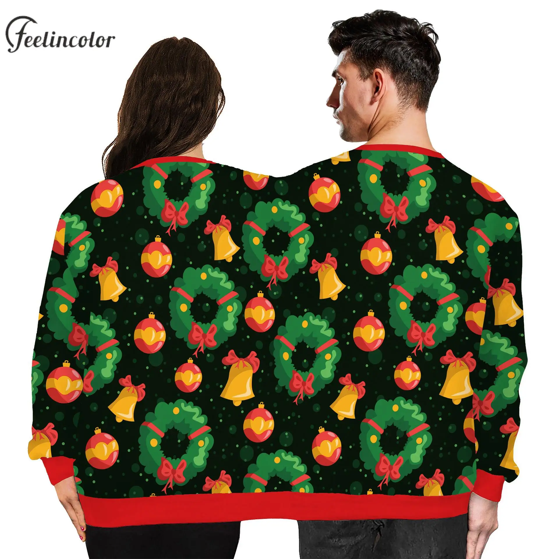 Свитшот с круглым вырезом и длинным рукавом для мужчин женщин