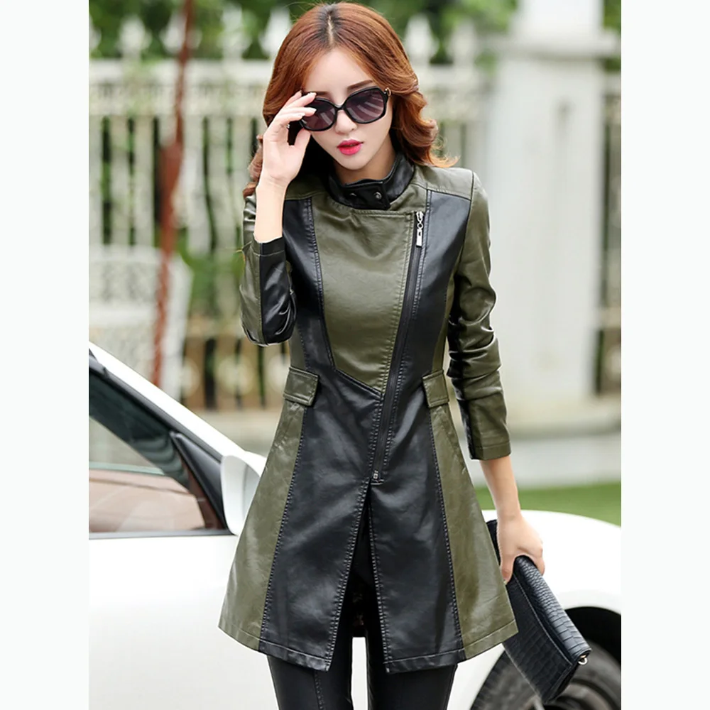 New Women Moto Leather Jacket Spring Autumn 2022 Cool and Trendy Zipper Biker Coat Slim Sheepskin Split Leather Winter Jacket