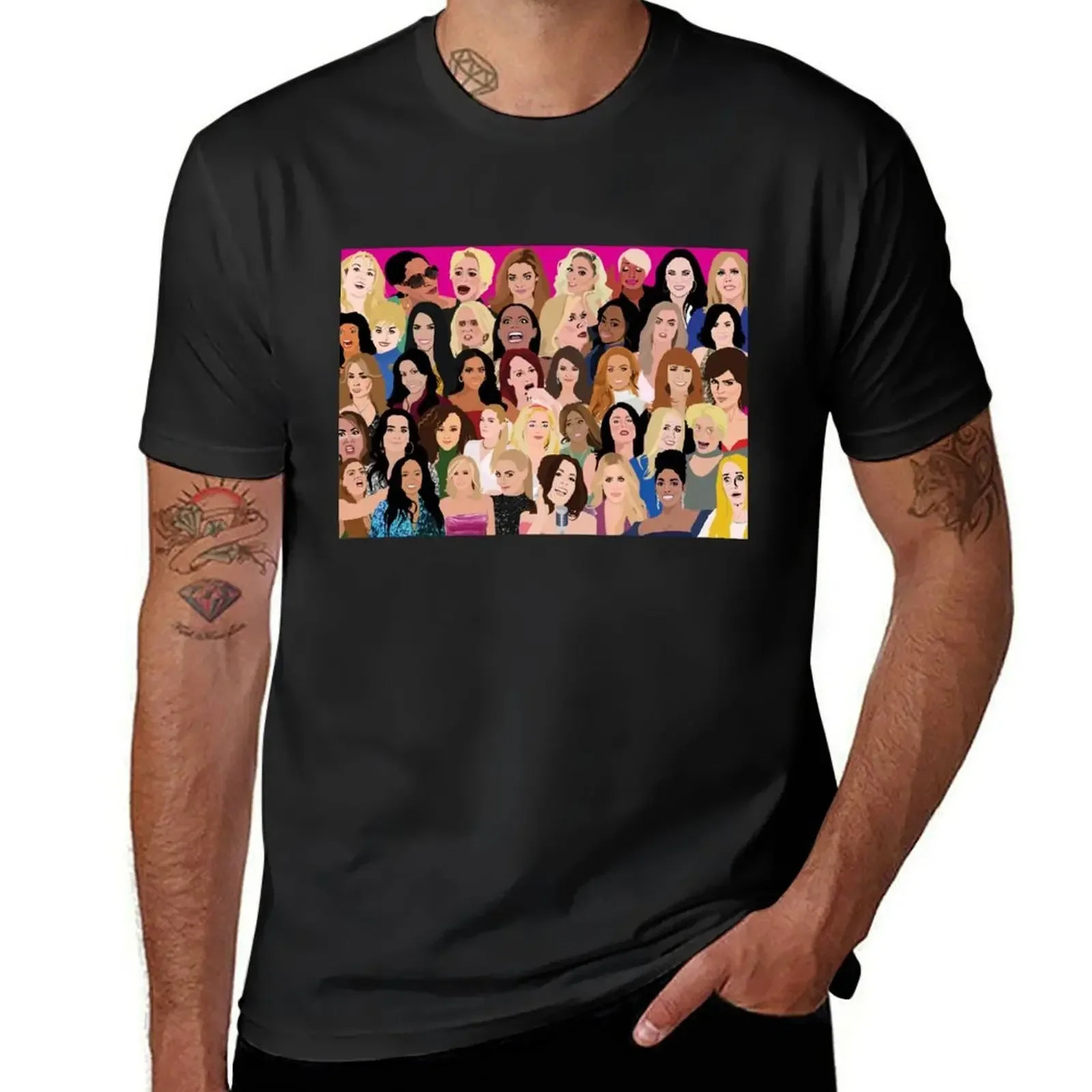 Футболка Real Housewives Montage (RHONY RHOBH RHOA RHONJ RHOP RHOC RHOSLC RHOD VPR) с животным принтом для