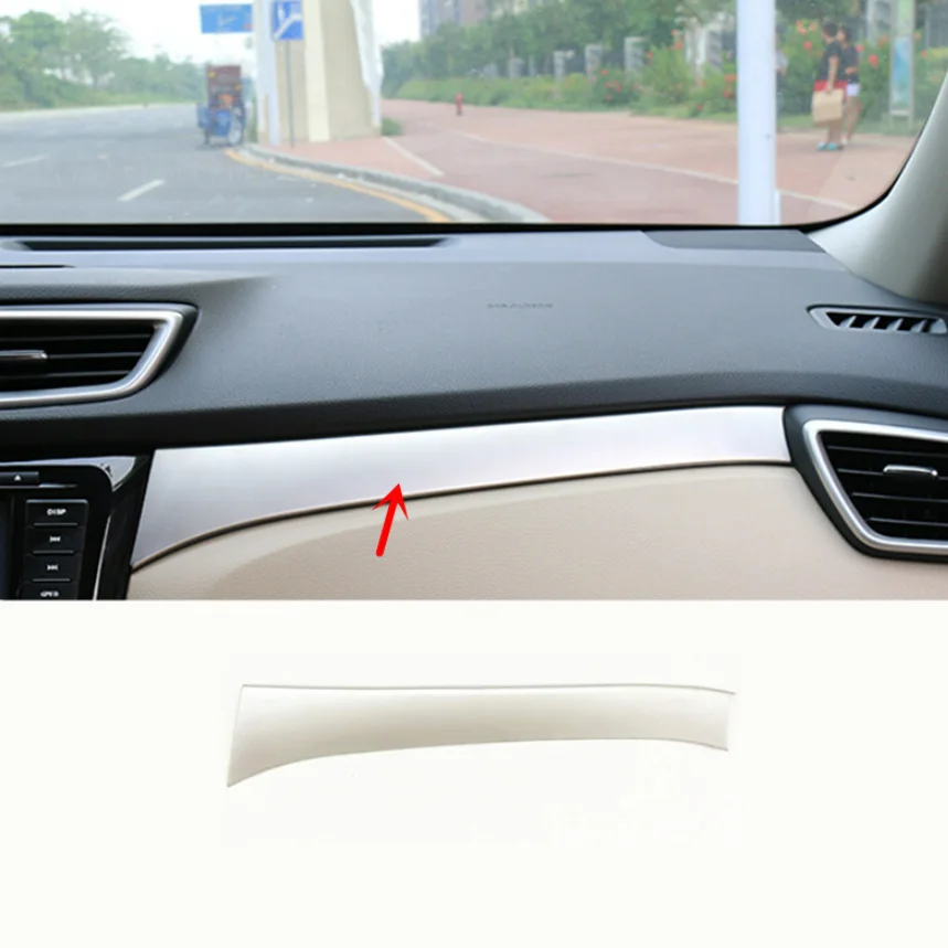 

Для Nissan X-trail T32 Rogue Qashqai J11 Rogue Sport 2014-2018 аксессуары ABS Chrome Автомобильная Центральная панель управления полоса крышка отделка