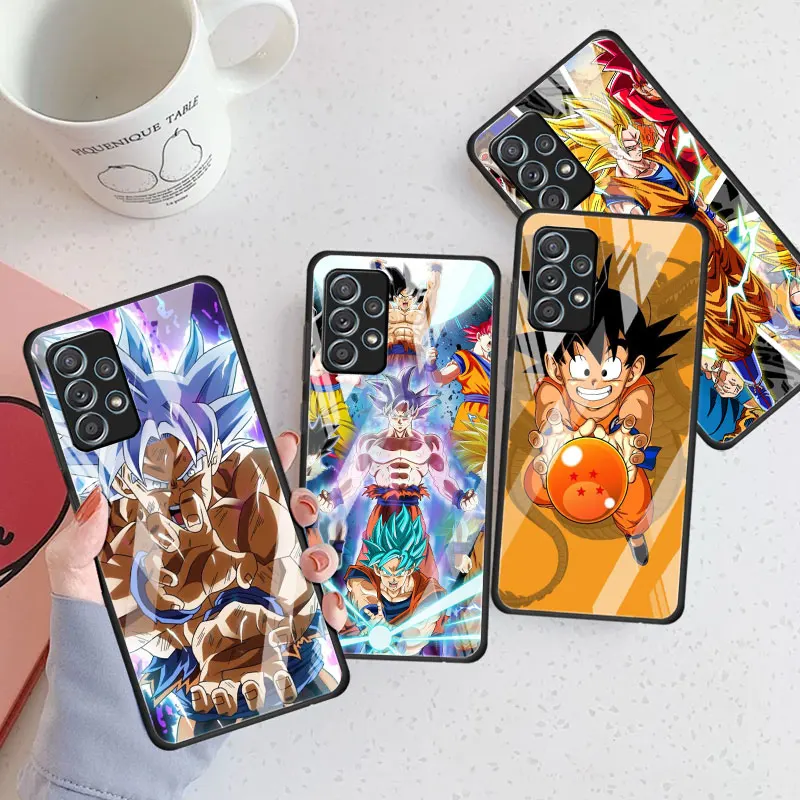 

Anime Dragon Ball Son Goku Glass Case For Samsung Galaxy A52 A53 A12 A32 A71 A33 A13 A51 A23 A32 A31 A22 Soft Phone Fundas