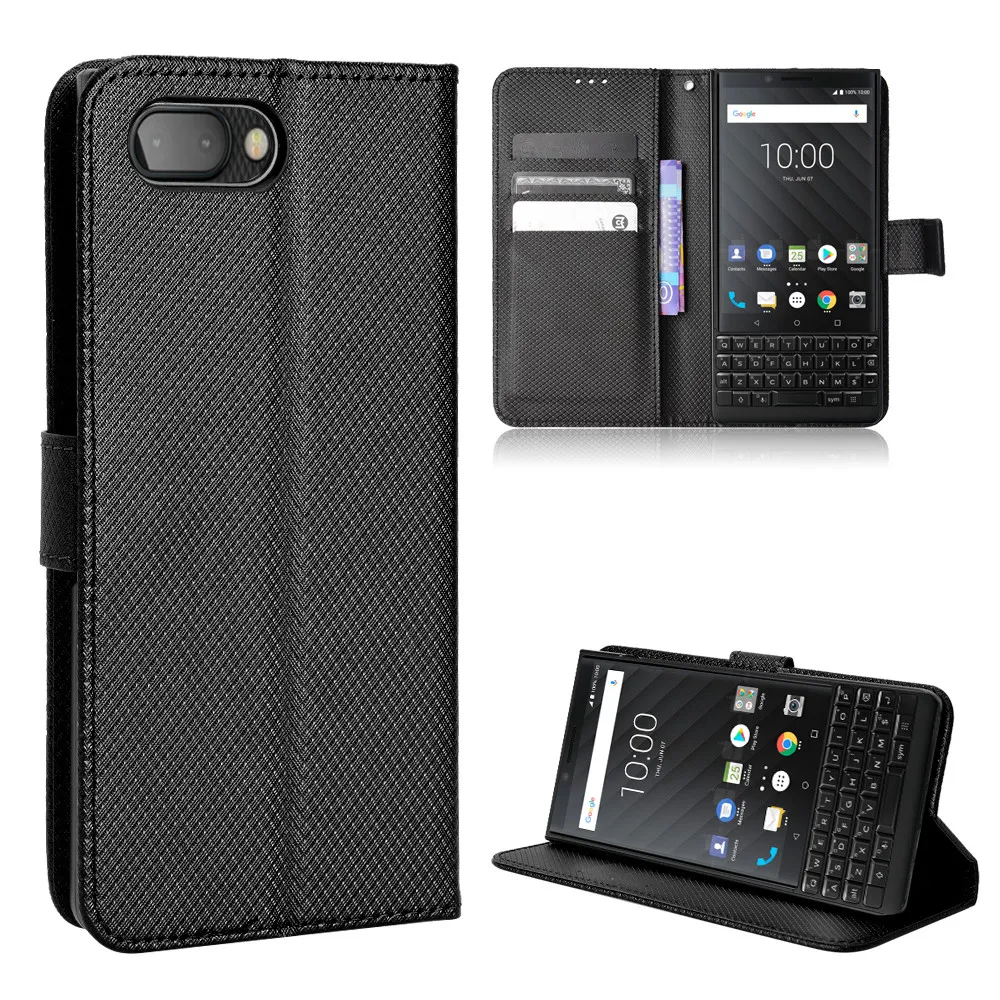 Кожаный защитный чехол для BlackBerry Key2 откидная крышка-подставка Key 2