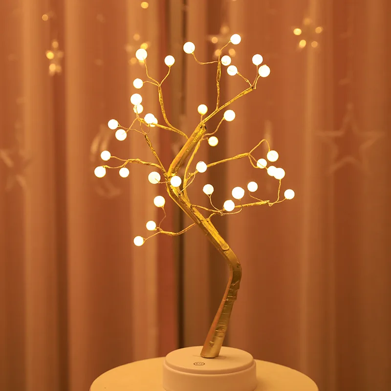 

LED Night Light 108LEDs Christmas Tree Touch Fairy Tree Night Lamp Garland For Home Bedroom Wedding Party Christmas Decoration