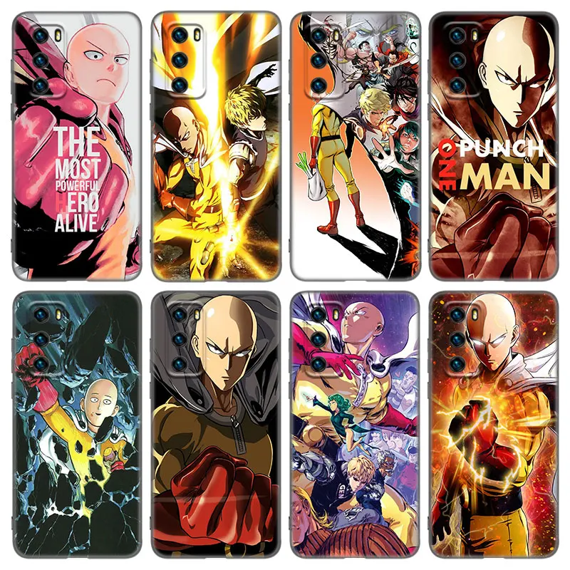 Аниме One-Punch Man чехол для телефона Huawei P50 P40 P30 P20 P10 P9 P8 Lite 2017 P Smart Z S Pro 2021 2020 2019 2018