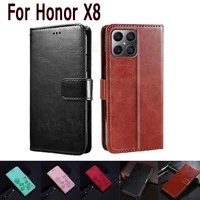 honorx8 coque case for honor x8 cover flip magnetic card wallet leather protective phone etui book on for honor x 8 case bag
