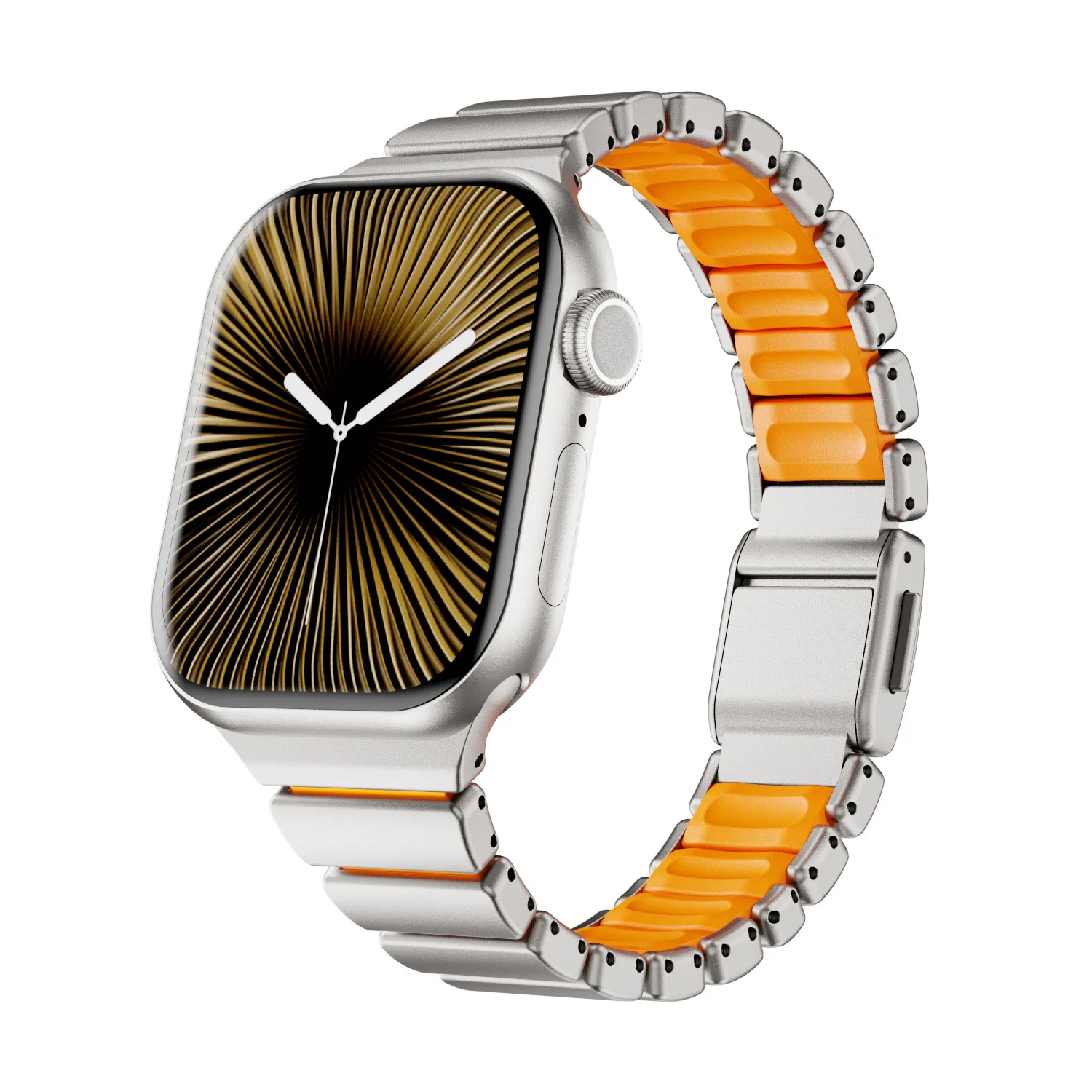 Тонкий силиконовый ремешок из нержавеющей стали для Apple Watch S11 10 9 8 7 6 5 SE 4, магнитный браслет для Iwatch 38 40 41 42 мм (art.: 3920db4e72d5f) - 3920db4e72d5f