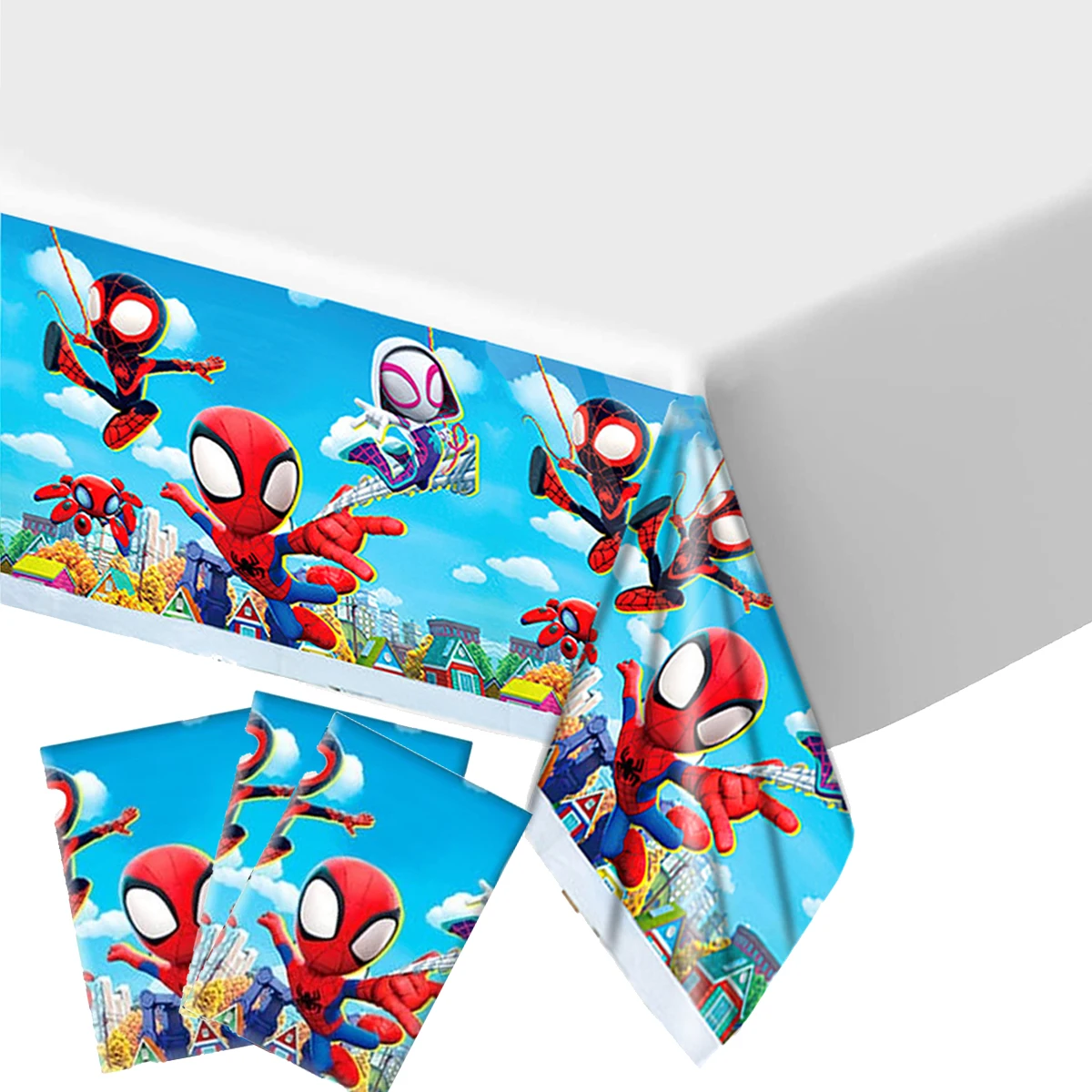 

Spidey And His Amazing Friends Party Decoration Spiderman Party Supplies Tablecloth Plate Balloons Superhero Baby Shower Kid Boy