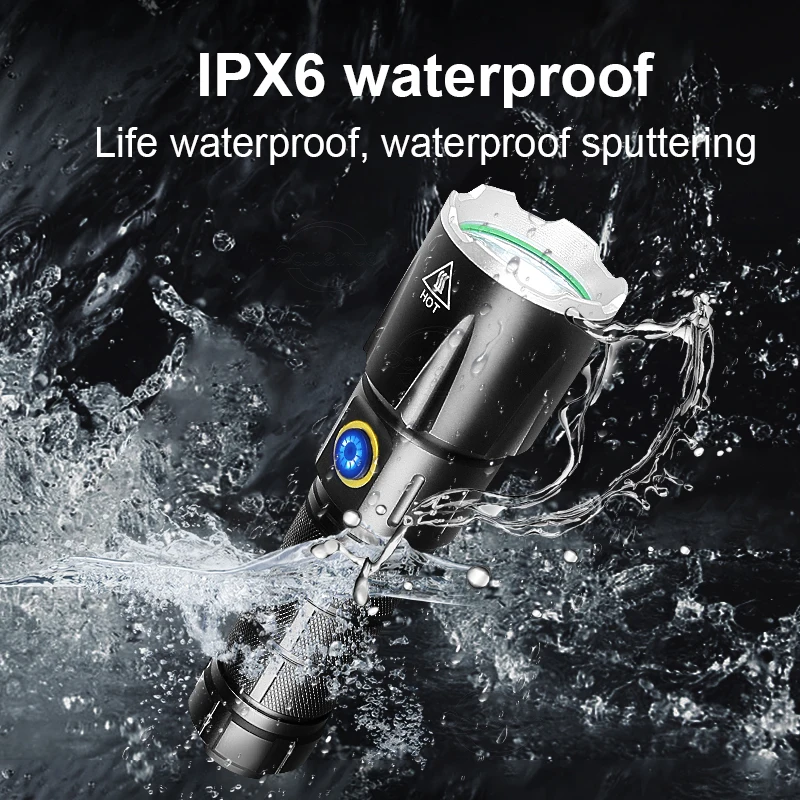 800 м дальнего действия Super XHP50 светодиодный фонарик USB высокой мощности