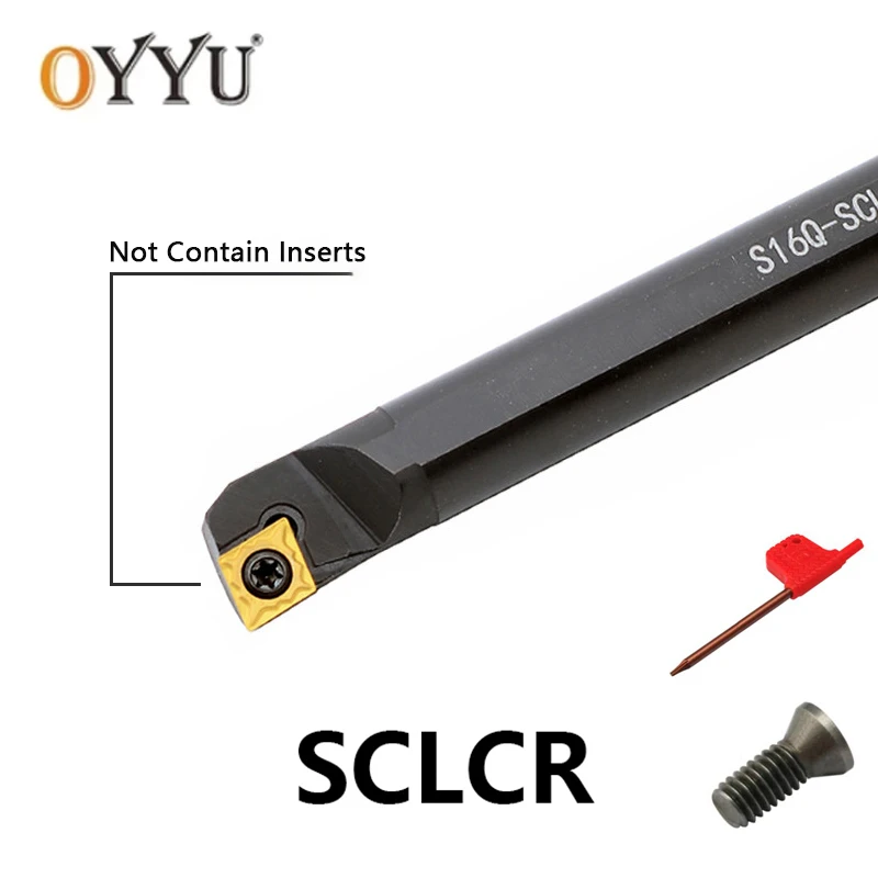

OYYU SCLCR S10K-SCLCR06 CNC инструмент для внутренней обточки, Расточная штанга, эффективное и долговечное использование CCMT06 CCMT09, карбидные вставки