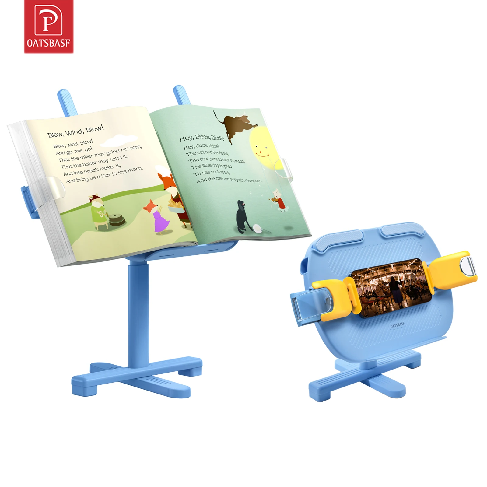 

Oatsbasf Laptop Stand for Bed Desk Reading Stand Adjustable Book Shelf Portable Bookend Multifunctional Tablet Support Holder