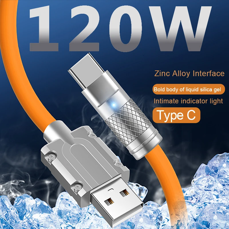 

Super Fast Charge Cable Type C Liquid Silicone Bold USB Cable Data Line With storage for Xiaomi Huawei iPhone USB Charger Cable