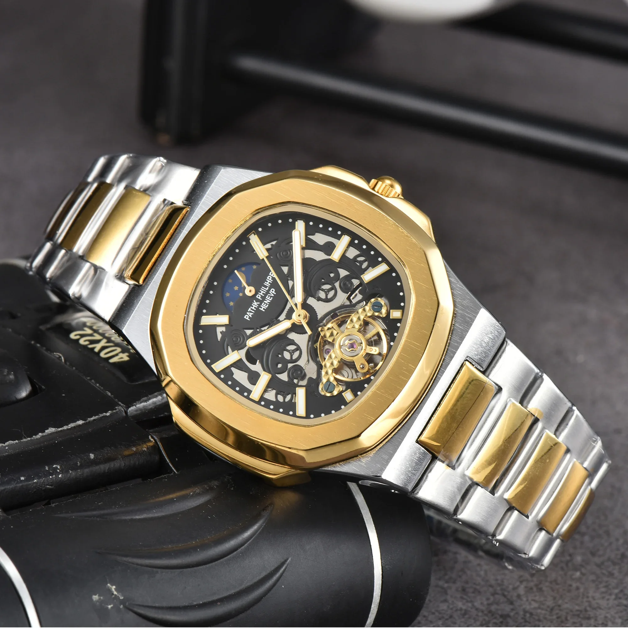 

Newly Original Brand Luxury Watches for Men Steel Classic Square Case Mechanical Automatic Date Top AAA Clocks Free Shipping