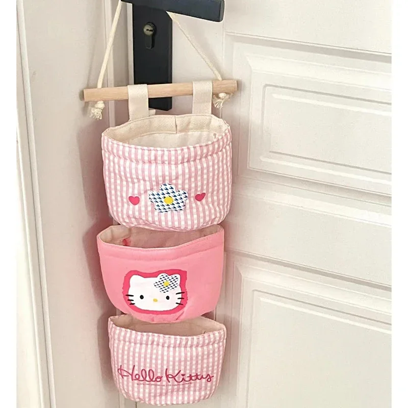 Sanrio подвесные сумки для хранения Pink Hello Kitty сумка мелочей ткань подвесная