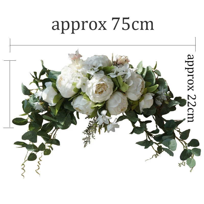 

Rose Artificial Wedding Wreath Door Threshold Flowers Hanging Garland DIY Wedding Arch Peony Fake Flower Window Display Floral