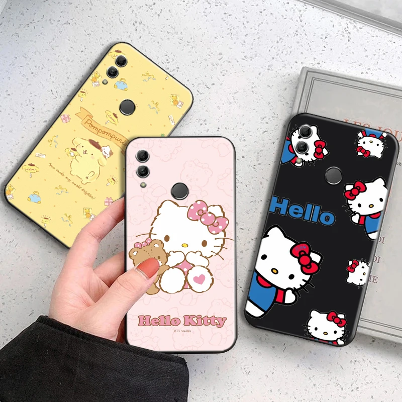 

TAKARA TOMY Cute Hello Kitty Phone Case For Huawei Honor 7A 7X 8 8X 8C 9 V9 9A 9S 9X 9 Lite 9X Lite 8 9 Pro Silicone Cover