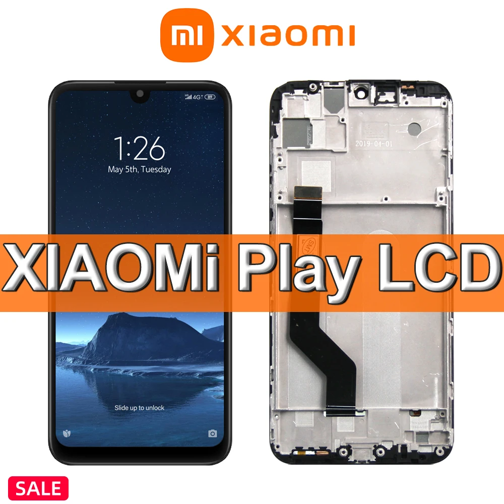 

Original For 5.84" Xiaomi Mi Play LCD Display With Frame Touch Screen Digitizer Assembly For Xiaomi Play LCD Repair Parts Best