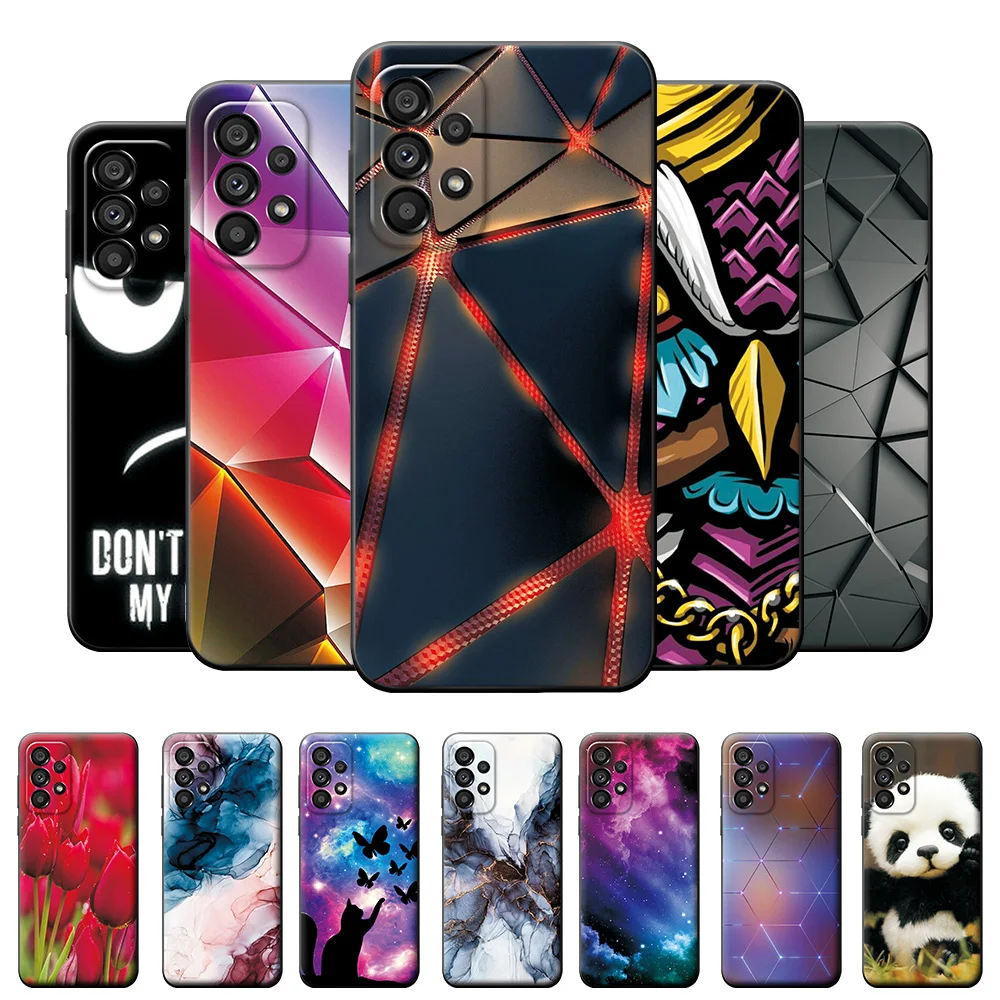 

Чехол для Samsung A53, чехол для телефона, задняя крышка, Мягкий бампер для телефона из ТПУ с милыми животными для Samsung Galaxy A53, задняя защитная крыш...