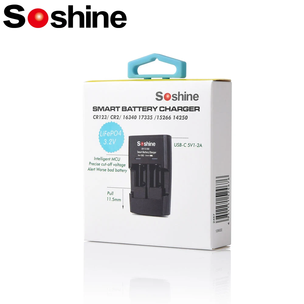 Зарядное устройство Soshine LiFePO4 3 2 В для литий-ионных аккумуляторов S5 7 слотов CR2 RCR123