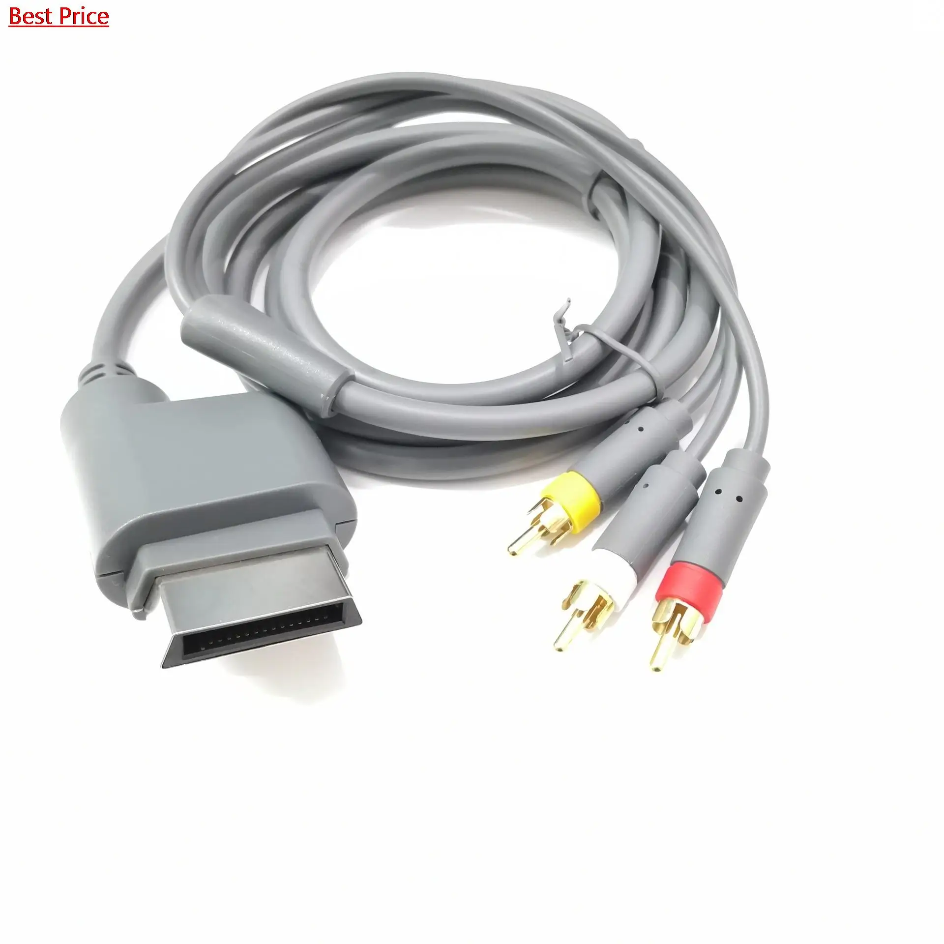 

100 шт., композитный кабель для ТВ HD, AV-адаптер, кабель для аудио и видео HD 1,8 м для Microsoft Xbox 360/360 Slim